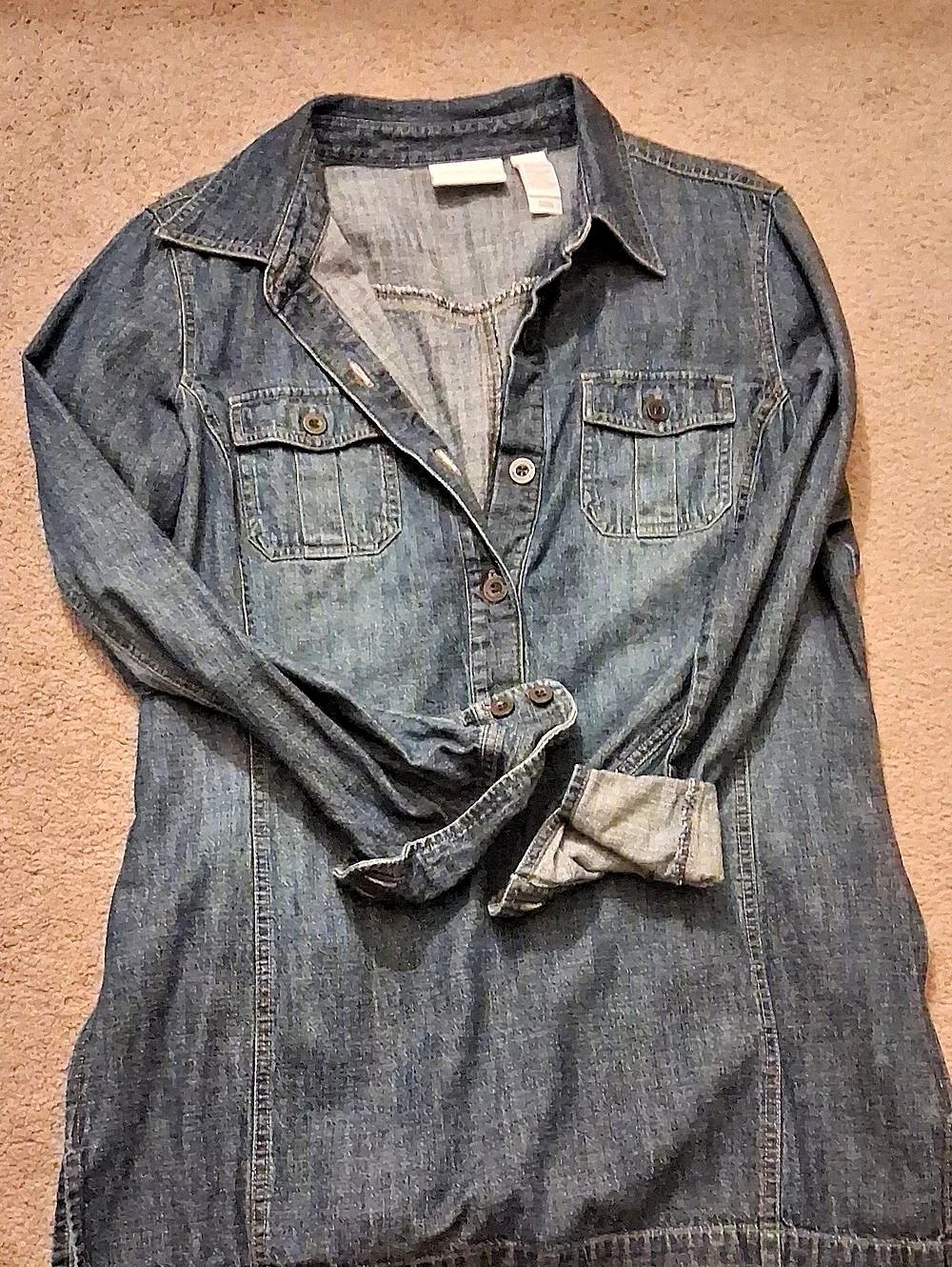 Liz Claiborne Denim Shirt Size Large